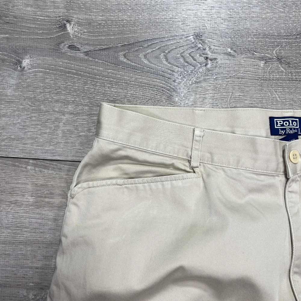 Polo Ralph Lauren Pants Mens‎ 38x32 Khaki Chino Classic Fit Beige 100% Cotton